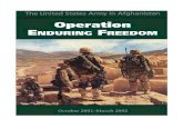 The United States Army in Afghanistan Operation ENDURING FREEDOM October 2001-March 2003
