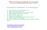 SAP Testing, SAP Manual Testing, SAP Automation Testing, Automation, SAP TAO, SAP BPT, HP QTP, HP BPT , SAP TAO 2.0.7, SAP TAO 1, HP QTP 11