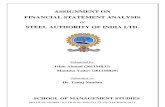Accounts Project - Financial Statement Analysis of Steel Authority of India Limited - By Irfan Ahmad & Manisha Yadav
