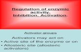 1 Regulation of Enzymic Activity