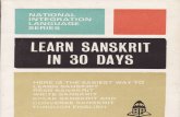 Learn Sanskrit in 30 Days (Incomplete)