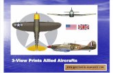 3-View Prints Allied Aircrafts