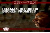 Obama's Record Of Broken Promises: RNC "Ten For Ten" eBook Series