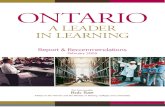 Ontario - A Leader in Learning - Report & Recommendations - Honourable Bob Rae - February 2005