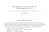 Banking Crisis and Its Management Tony Latter