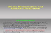 Waste Minimization and Cleaner Production