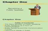 Public Speaking and the Communication Process
