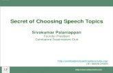 Choosing Speech Topic