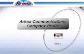 Arima Comm BU3 Profile & Roadmap 3_2008