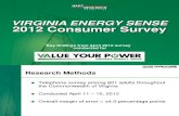 Virginia Energy Sense 2012 Consumer Survey