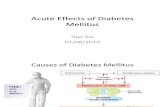 Acute Effects of Diabetes Mellitus