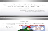 AndrewPetukhov_KarimValiev. You won’t believe that blind can see. benchmarking SQL injection scanners
