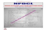 Npdcl Junior Asst Question Paper