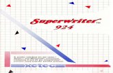 Superwriter 924 User Manual