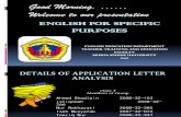 Application Letter English for Specific Purposes
