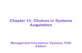 Chapter 13 - Choices in Systems Acquistion
