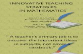 Teaching Strategies in Mathematics