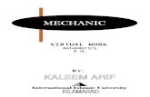 Mechanics Virtual Work Kaleem Arif