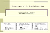 Lecture #10 Leadership