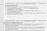 Lesson 21-3 Magnetic Force