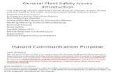 General Plant Safety Issues Dist