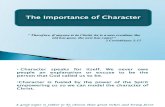 The Importance of Character