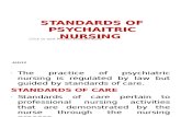 Standards of Psychaitric Nursing