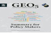 GEO-5 Summary for Policy Makers