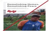 Demolishing Homes Demolishing Peace: Political and Normative Analysis of Israel's Displacement Policy in the OPT