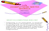 Computation With Words