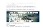 101 Things I Have Learned About Street Photography