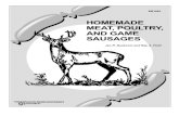 Homemade Meat Poultry and Game Sausages