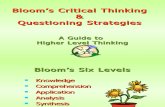 Blooms Critical Questioning 3