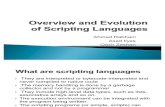 Overview and Evolution of Scripting Languages