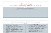 Financing of District Health Plan