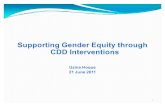 Supporting Gender Equity through CDD Interventions