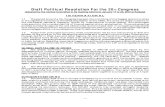 Draft Political Resolution - 2oth Congress of Cpim