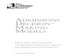 College Admissions Decision Making Models