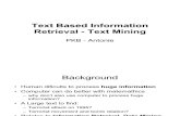 Text Based Information Retrieval - Document Mining