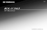 Yamaha AV Receiver RX-V363_om