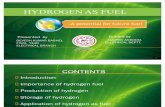 hydrogen as a fuel:-fuel cell