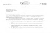 Correspondence between Kansas Secretary of Agriculture and Kansas Bioscience Authority