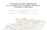 AMAT199 PRESENTATION - Finding the Optimal Location of Taytay Rizal’s Public Library