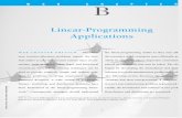 Linear Prog Applications