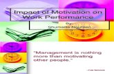 Impact of Motivation on Work Performance