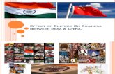 Effect of Culture in India and China