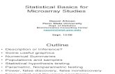 Statistical Basics for Micro Array Studies