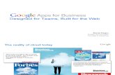 CIO 100 2011 - Google Apps for Business: Designed for Teams, Built for the Web