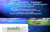 Michigan; Rain Garden Design Specifications for Michigan Conditions