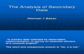 Baker Analysis of Secondary Data